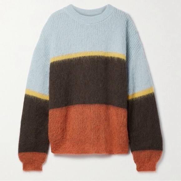 NWT CORDOVA ALPACA WOOL THREE TONE CHOCOLATE OVERSIZED SWEATER SIZE S - Picture 6 of 7